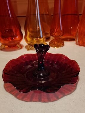 Anchor Hocking Ruby Red Glass Ring/Trinket Dish